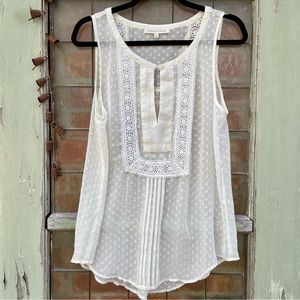 Women’s Daniel Rainn Cream Sleeveless Blouse